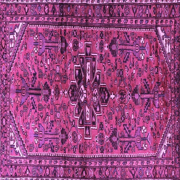 Ahgly Company Indoor Square Persian Purple Traditional Area Rugs, 5' Square