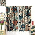 thumbnail image 3 of Bohemian Floral Curtains, Vintage Floral Natural Botanical Peris Pattern Window Treatments, Blackout Curtains for Bedroom Living Room42X84x2 Inch, 3 of 6