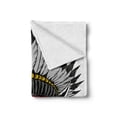 thumbnail image 2 of Skull Soft Flannel Fleece Throw Blanket, Skull Sketch with Feathers and Veil American Work of Art Print, Cozy Plush for Indoor and Outdoor Use, 50" x 70", Red Grey Yellow, by Ambesonne, 2 of 6