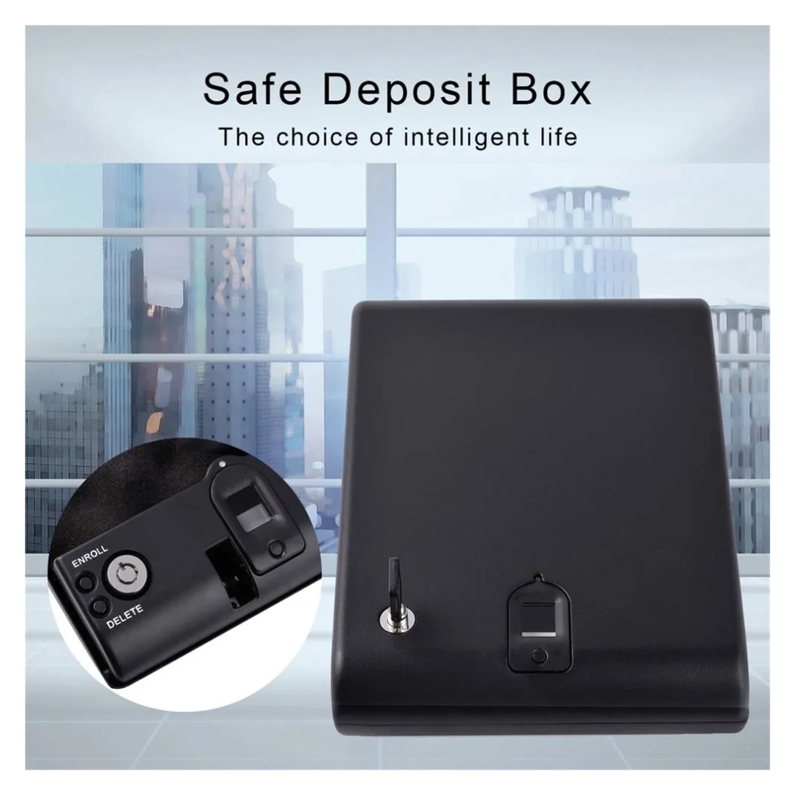 Fingerprint Safe Box , Mini Solid Steel Security , Key Valuables Jewelry Box ,House, Apartment, Office Key Storage