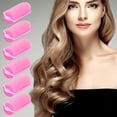 thumbnail image 4 of 6 rulos de espuma para el pelo de color rosa de 40 mm, rulos de peluquería de espuma suave, rulos de peluquería de gran tamaño para mujeres y niños, 4 of 7