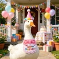 thumbnail image 6 of Porch Goose Birthday Hat and Bib Set for 23 Inch Goose Statue, Birthday Party Goose Outfit Decoration, Lawn Goose Accessories for Garden Porch Patio Yard Celebration Display, 6 of 6