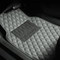 thumbnail image 3 of FH Group Universal Fit Diamond Pattern Floor Mats Leather For Car SUV Van Gray w/ Black Dash Pad F12002GRAY-FH1002BLACK, 3 of 7