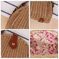 thumbnail image 2 of Bolso bandolera de paja para mujer, bolso de hombro de paja con rayas de vid, bolso de playa tejido a mano para verano, 2 of 6