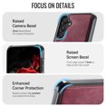 thumbnail image 5 of For Samsung Galaxy A52 Phone Case,Anti-Scratch PU Leather Back,Compatible with Mag-safe,Business Classic Style,Shockproof Non-Slip Durable Ultra Slim Thin Fit Phone Case Cover,Red, 5 of 10