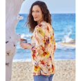 thumbnail image 2 of Atlas For Women - Blusa Floral de Crepé para Mujer (Coral), 2 of 4