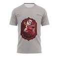 thumbnail image 2 of Hazbin Hotel Camiseta para hombre Graphic Text Pool 3D Printing Street Casual Short Sleeve Printed Clothing Basic Light Gray/XL, 2 of 6