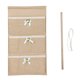 thumbnail image 1 of Bolsa de almacenamiento para colgar en la pared de yute amarillo, bolsillos, soporte para puerta de dormitorio (lazo azul), 1 of 8