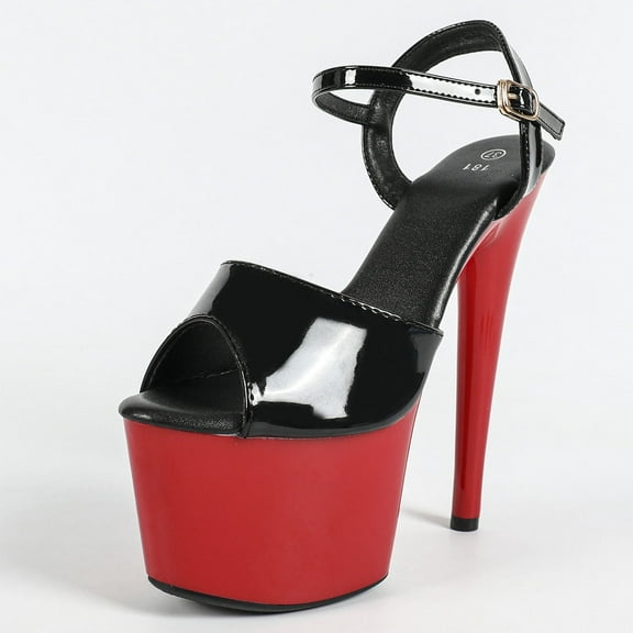 2025 Valentine's Day Super Women's Sandals 2025 New 17cm Super High Heel Sandals 7cm Waterproof Platform Party Sandals Fish Mouth Sexy Focus