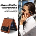 thumbnail image 5 of Dteck Slim Case for Samsung Galaxy Z Flip 4 with Wrist Strap Bracelet Silk Scarf for Women Girls, Anti-Fall Shockproof Protective Cover for Galaxy Z Flip4 5G,Brown, 5 of 6