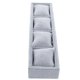 thumbnail image 1 of Exhibidor de relojes y pulseras de terciopelo con 3 almohadas gris, 1 of 8