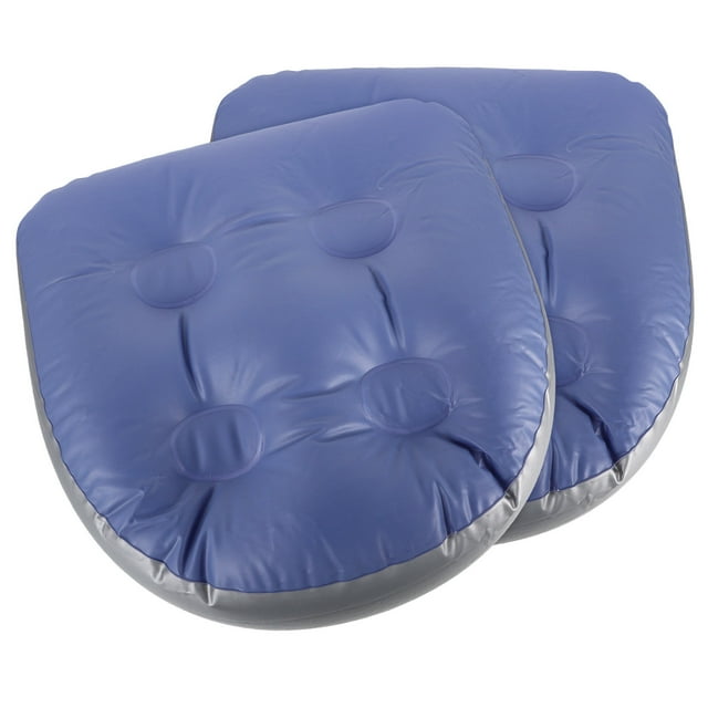 Mobutofu 2Pcs Sky Blue Inflatable Shower Bench Seat Cushion with Suction Cups for Stable Seating