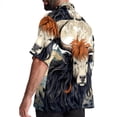 thumbnail image 3 of Yak Men's Short Sleeve Button Down Poplin Casual Beach Shirts, 3 of 6