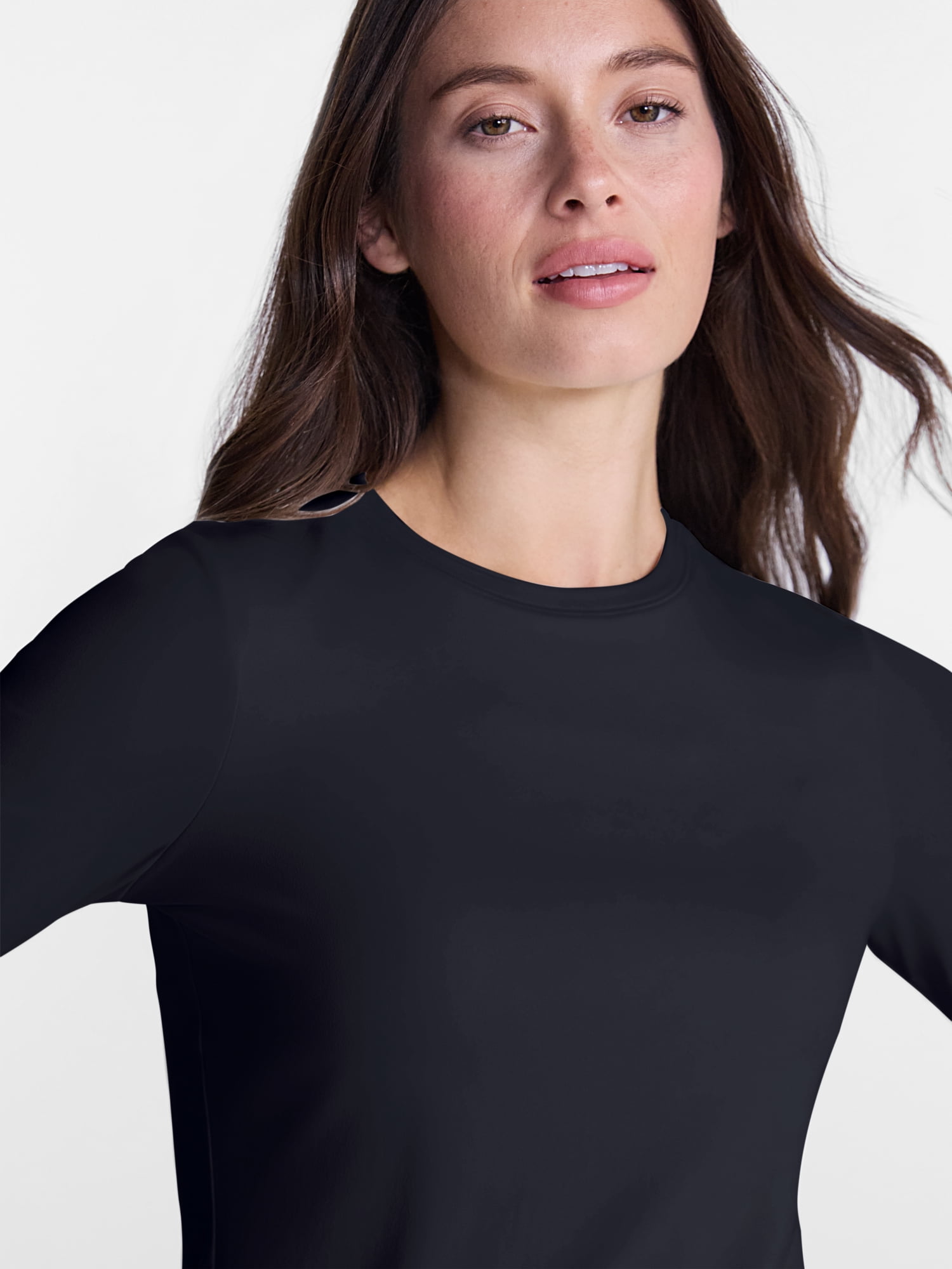 Avia Women's and Women's Plus Long Sleeve SoftSculpt Top, Size XS-4X