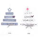 thumbnail image 1 of 2pcs colgante de madera de Navidad-colgante de árbol de Navidad blanco + gris Adepaton CPB-CJZ165, 1 of 5