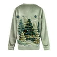 thumbnail image 6 of Christmas Sweatshirt for Women Fleece Lined Long Sleeve Crewneck Pullover Top Green M, 6 of 6