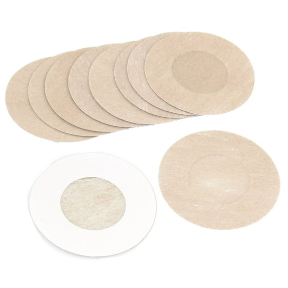INSPIRE CHIC 5 Pairs 2.4' Dia Non-Woven Waterproof Adhesive Nipple Pad Cover Beige