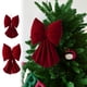 thumbnail image 1 of Fiudx Adorno Navideño de Lazo, Gran Diseño de Terciopelo Rojo, Estilo Tridimensional, Ideal para Decorar Árboles y Espacios, Accesorio Festivo, Regalo Perfecto para Niñas, Tamaño 45 X 25 Cm/30 X 18 C, 1 of 7