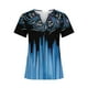 Birdeem Mode Femmes V-neck Print Casual en Vrac Manches Courtes Top V-neck Top/Shirt – image 3 sur 5