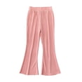 thumbnail image 2 of Delliss Girl's Flare Pants Yoga Pants for Kids Solid Color Causal Wide Leg Trousers, 2 of 3