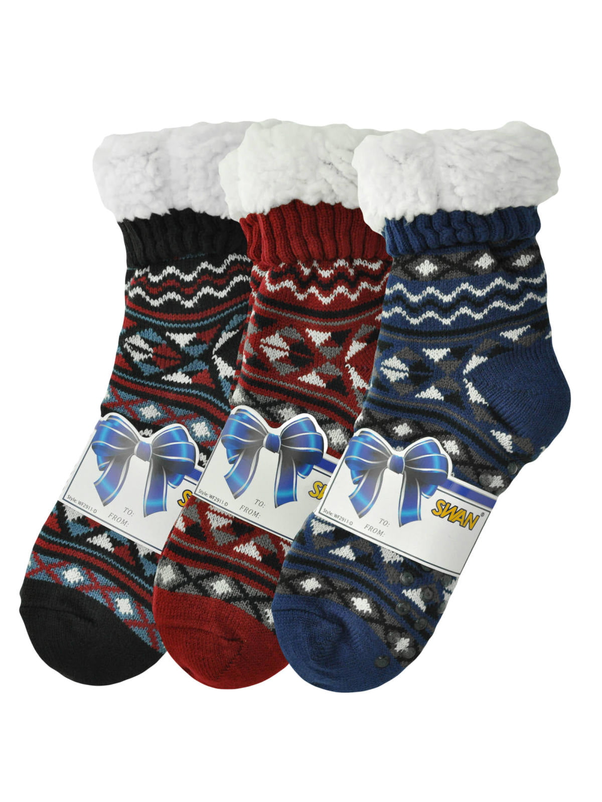 Men 4Pairs Solid Thick Wool Winter Warm Crew Slipper Home Socks Forthery Socks 