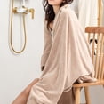 thumbnail image 4 of Toalla de baño de microfibra grande XXL 75cmx150cm paquete de 2 toallas de baño de secado rápido y sin pelusa toallas de ducha toallas de sauna toallas suaves y absorbentes beige, 4 of 5