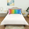 thumbnail image 4 of Coolnut Beautiful Rainbow Stripes Pillowcase for Hair and Skin Silk Pillowcase King Size 20 ×40In, Soft and Breathable Slippery Satin Pillowcase Covers for Sleep Decor Giftsation 556, 4 of 7