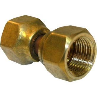 LASCO 1/2" Flare X 3/8" FPT Brass 90-Degree Elbow - Fuel Line Fitting, Not For Drinking Water