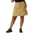 thumbnail image 1 of Women's Plus Size SkirtLine Casual Above Knee Zipper Front Flare Skirts Khaki 2X, 1 of 7
