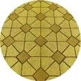 thumbnail image 1 of Ahgly Company Machine Washable Indoor Round Transitional Dark Bisque Brown Area Rugs, 5' Round, 1 of 7