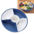 thumbnail image 1 of Plateau de Service pour Collations, Plateau Divisé avec Couvercle Transparent pour Cuisine, 1 of 7