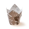 thumbnail image 3 of Panificio 2 oz Tulip Chocolate Wisp Paper Tall Baking Cup - 3 1/4" x 3 1/4" x 3" - 200 count box, 3 of 11
