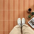 thumbnail image 2 of 10Pcs Rustic Terracotta Striped Peel and Stick Floor Tiles, 12x12 Covers 10 Sq. Ft. Self-Adhesive DIY Vinyl Flooring, Removable Waterproof Peel and Stick Tile for Bathroom, Kitchen, Bedroom,Wall,Home, 2 of 8