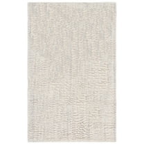 SAFAVIEH Casablanca Keane Solid Area Rug, Silver/Ivory, 6' x 9'