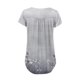 thumbnail image 4 of Mujeres de Verano Tops de Manga Corta Impresa Casual Cuello Redondo Plisado Superior 95% Poliéster 5% Spandex, Blusa de Moda para Todas las Estaciones, 4 of 6