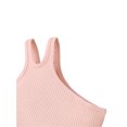 thumbnail image 3 of xiaxaixu Kids Summer Tank Tops, Girls Solid Color Slit One-Shoulder Crop Tops, 3 of 7