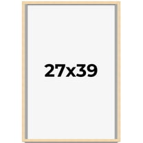 27x39 Frame Beige Real Wood Picture Frame Width 0.75 inches | Interior Frame Depth 0.5 inches |