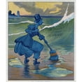 thumbnail image 2 of Louis Glackens 15x17 Gold Ornate Wood Frame and Double Matted Museum Art Print Titled - Mrs. Partington Outdone (1912), 2 of 4