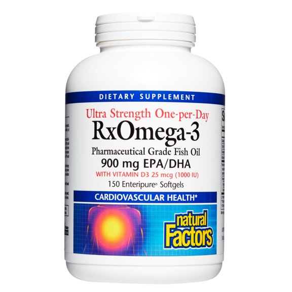 Natural Factors Ultra Strength Rxomega-3 Fish Oil, 150 Softgels