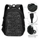 thumbnail image 3 of Fotbe Black Scientific Mochila con Estampado y Puerto USB para Hombre y Mujer, Mochila Antirrobo, Mochila de Viaje, Mochila Escolar, Mochila Universitaria, 3 of 7