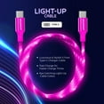 thumbnail image 4 of Liquipel Powertek USB-C to USB-C Light-Up Cable - Purple, 4 of 7