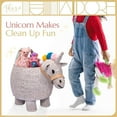 thumbnail image 2 of Adore Decor Unicorn Water Hyacinth Laundry Hamper Light Gray, 2 of 16