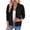 Black, variant on Women's Waffle Knit Full Zip Jacket, Lapel Collar Loose Fit Casual Sweatshirt Jacket With Kangaroo Pockets for Fall Daily Sports