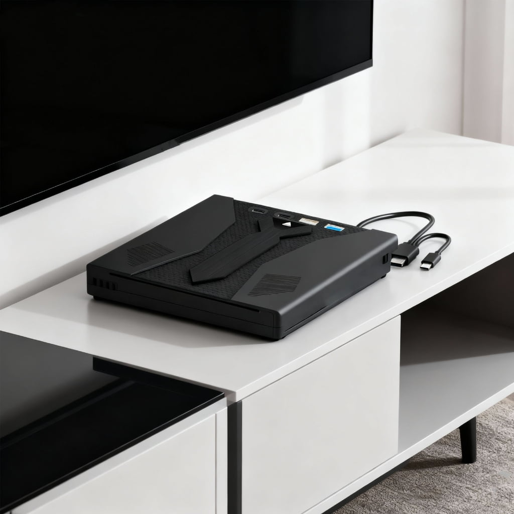 USB3.0 & Type C External Optical Drive, Slot Loading Design, 5Gbps High-Speed for Laptops Tablets PCs
