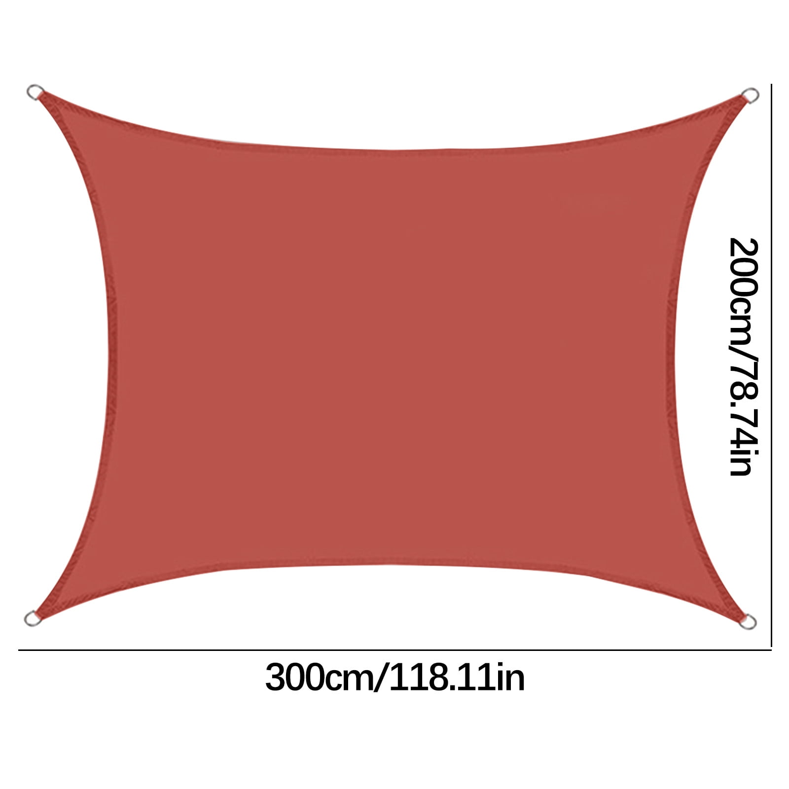 RuiJiao 2x3m Shade Canopy Cover Patio UV Block Square Sun Shade Cloth for Backyard Pergola Porch Deck Garden Outdoor Activities
