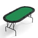 thumbnail image 1 of QinaQin Mesa de póker ovalada de 71 pulgadas para 8 jugadores, plegable con portavasos, barandal acolchado y patas colapsables, ideal para Texas Holdem o blackjack, 1 of 8