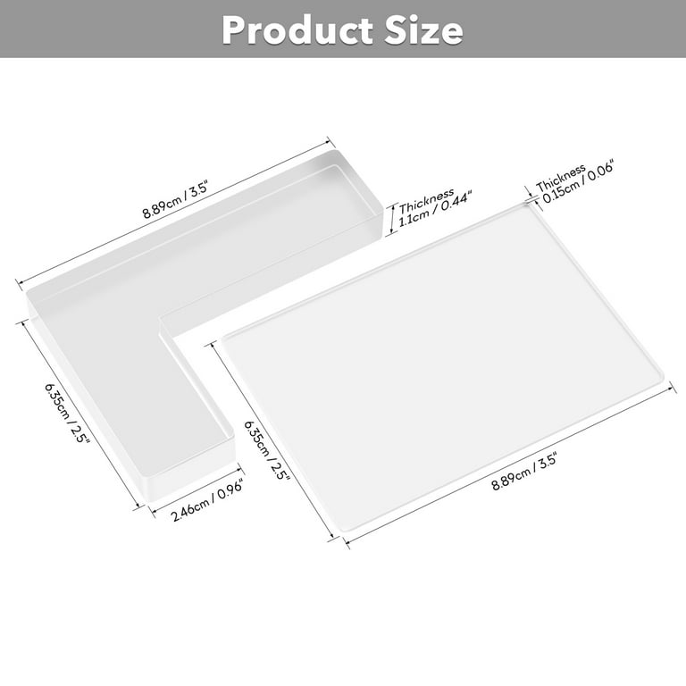 6 Sizes 0.8cm Thick Clear Acrylic Stamp Block Transparent Pad