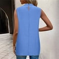 thumbnail image 6 of Drses Tank Top for Women Mock Neck Sleeveless Camisole Shirts with Fashion Cutout Hem Summer Workout Tops, 6 of 6