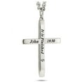 thumbnail image 2 of Men's Stainless Tapered Flag Cross Necklace - John 19:30 by Shields of Strength, 2 of 4