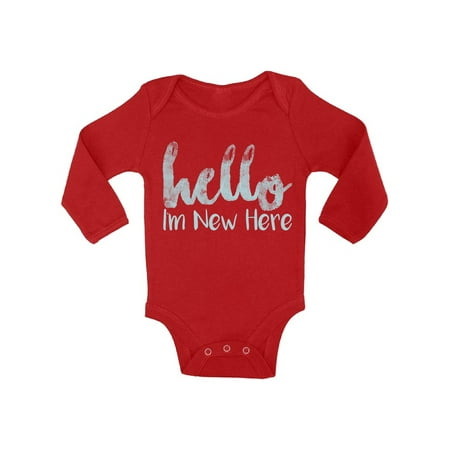 

Awkward Styles Blue One Piece Long Sleeve Baby Romper Lovely Baby Boy Romper Newborn Kids Birthday Gifts Girls Outfits Hello I am New Here One Piece I am New Here Romper I m New Romper Girls Romper